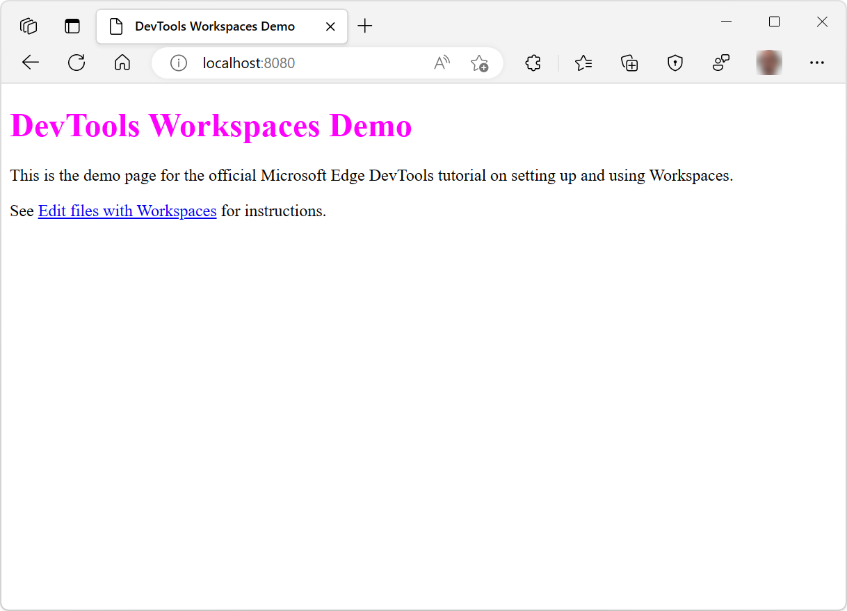 The DevTools Workspaces Demo