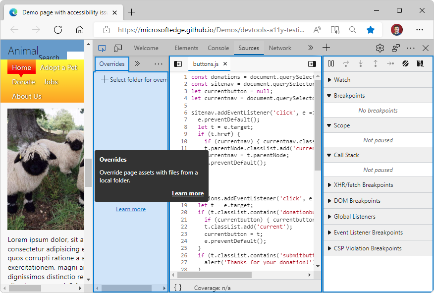 Overview Of DevTools Microsoft Edge Development Microsoft Learn