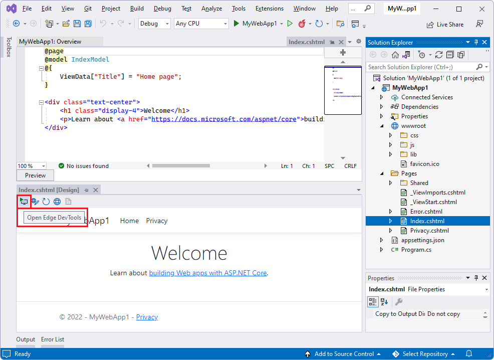 About the list of tools - Microsoft Edge Developer documentation