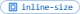inline-size badge.