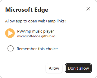 "Microsoft Edge" dialog