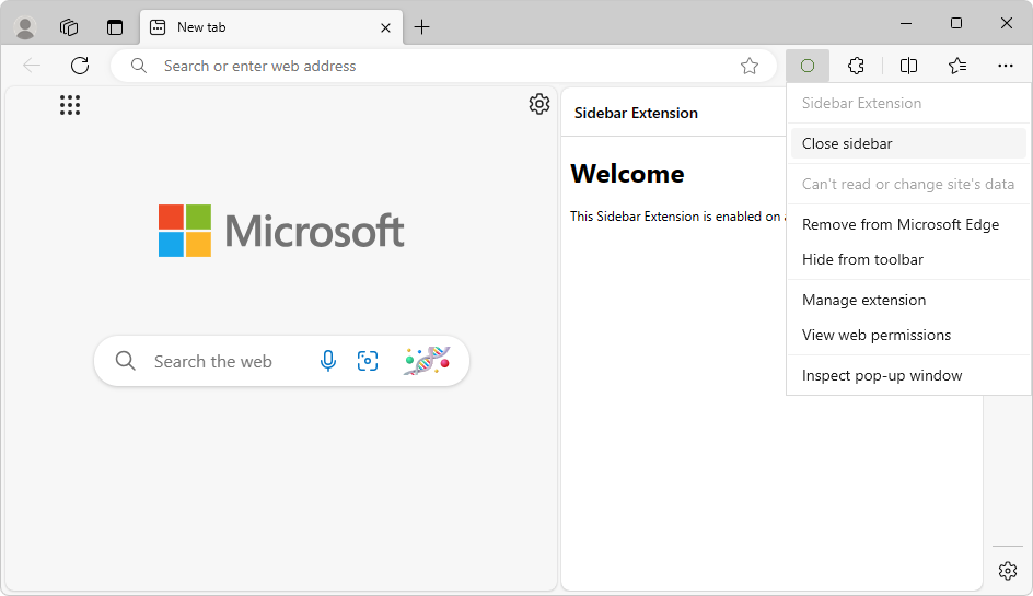 Extensions in the Microsoft Edge sidebar - Microsoft Edge Development