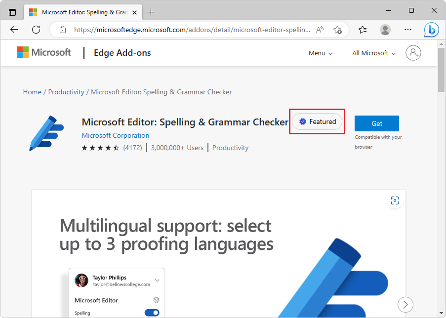 Improve your writing with a Microsoft Edge extension