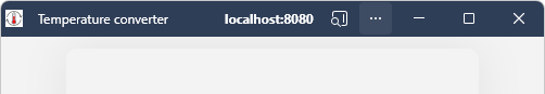 The installed sample Progressive Web App (PWA) if installed from localhost