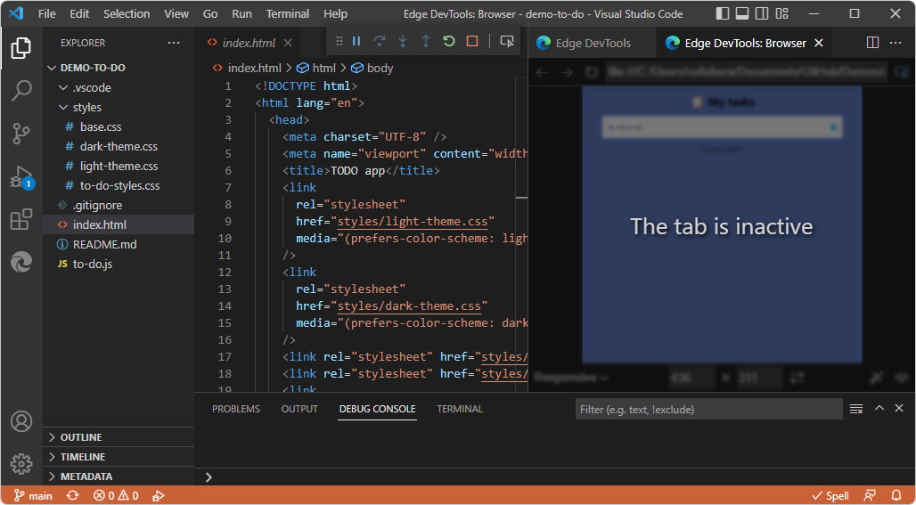 Microsoft Edge DevTools extension for Visual Studio Code - Microsoft Edge  Development