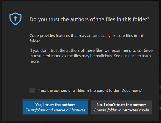 Do you trust the authors in the files of this folder?