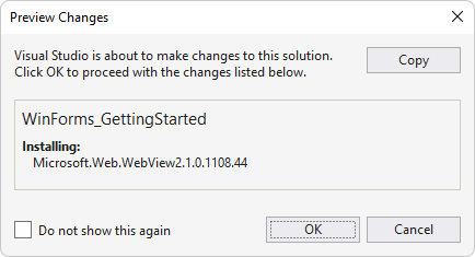 The Preview Changes dialog box