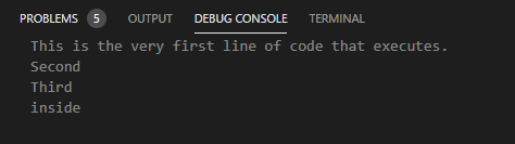 Debug Console in Visual Studio