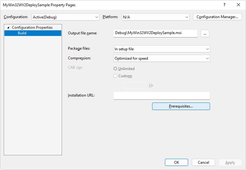 WebView2 Deployment Visual Studio Installer: Set Up Prerequisites