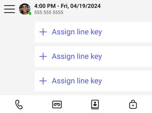 Screenshot showing how to assign phone lines and Teams desk phones.
