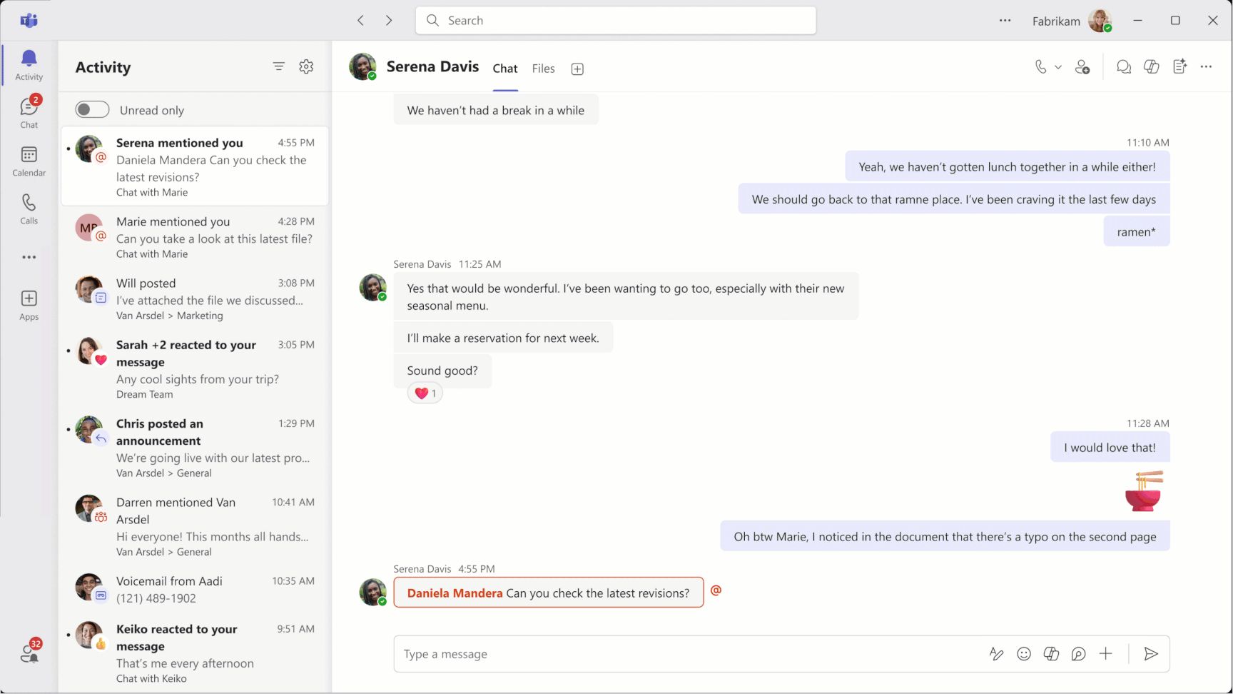 A GIF showing how the activity panel works.