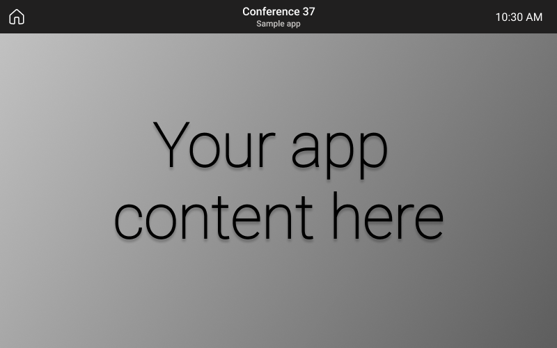 Screenshot of the app canvas where apps can be added.
