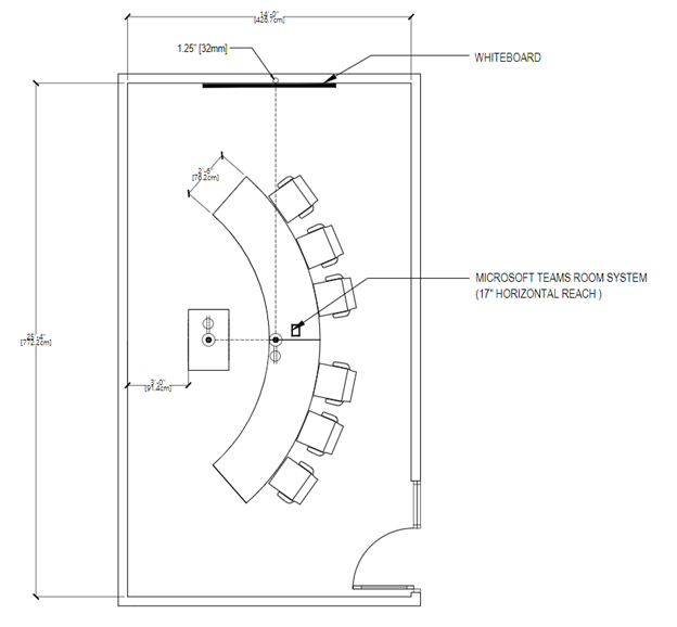 [Blueprint of a Signature Teams Room design.