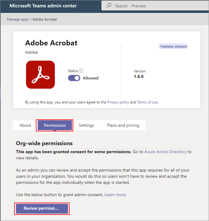 Adobe Acrobat as a default PDF viewer in Teams - Microsoft Teams |  Microsoft Learn