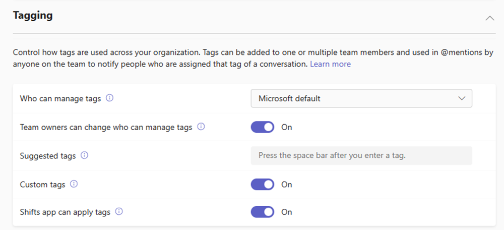 Teams settings and policies reference - Microsoft Teams