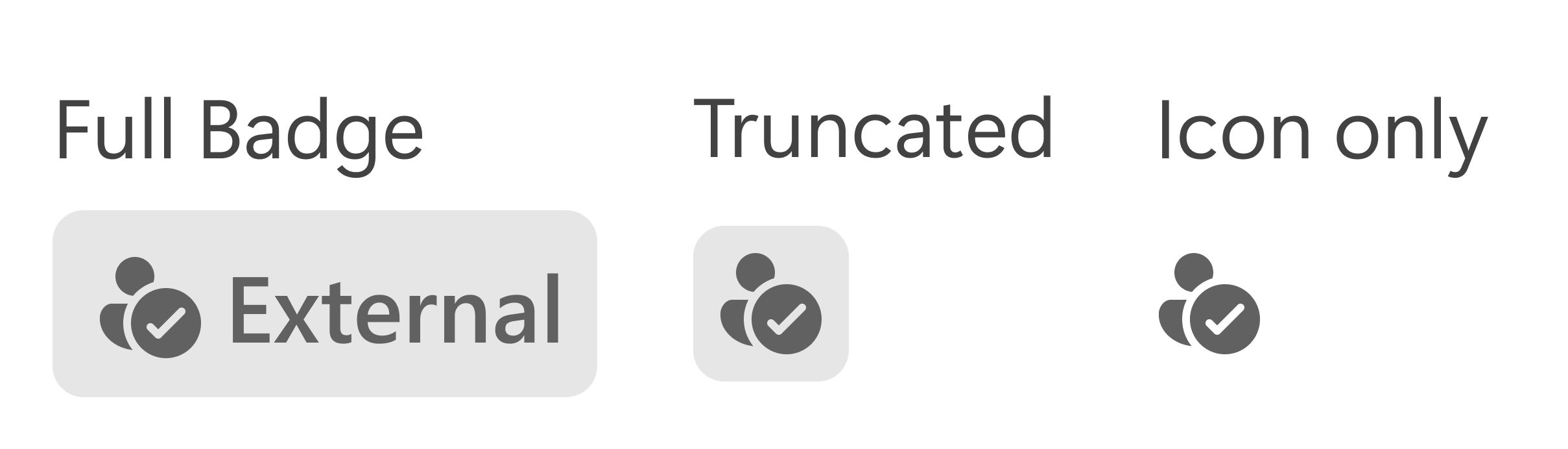 A screenshot which shows the different forms of the External-Familiar badge.