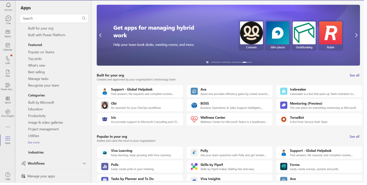Know about apps in Microsoft Teams - Microsoft Teams