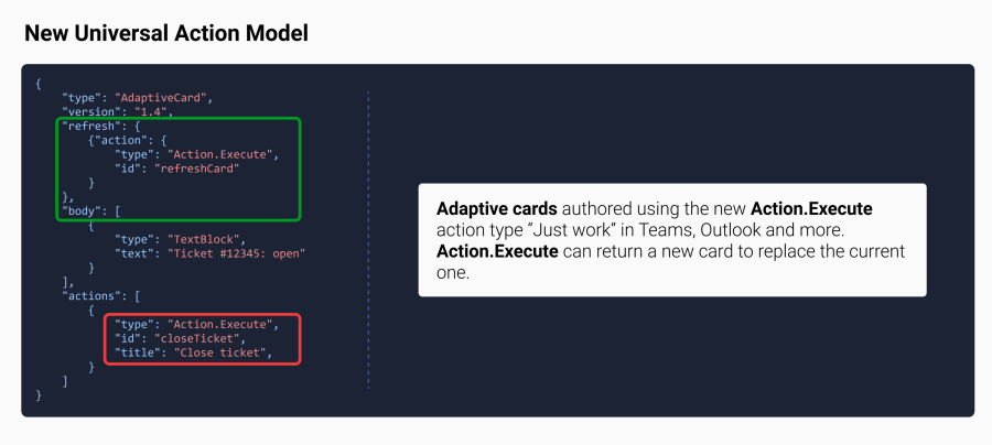 New Universal Actions for Adaptive Cards