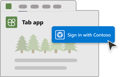 Authentication with third-party OAuth provider for tab app.