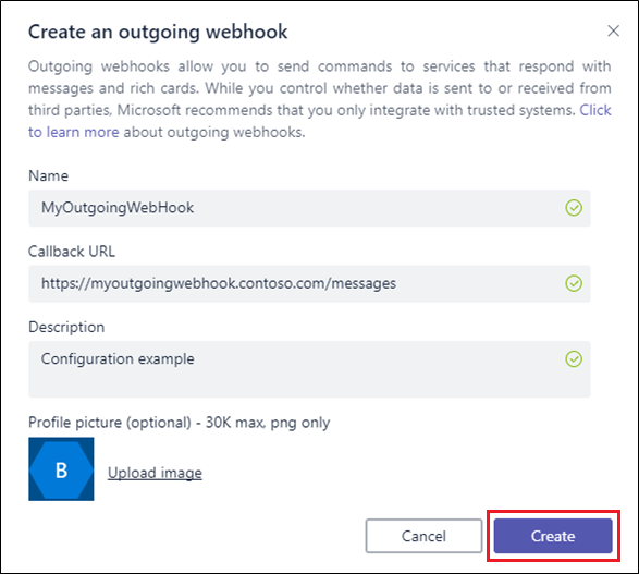 Create An Outgoing Webhook Teams Microsoft Learn 6473