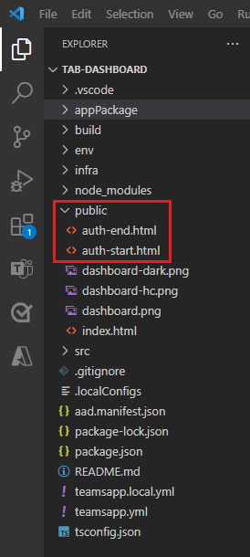 Screenshot shows the folder structure for auth-start and auth-end files.