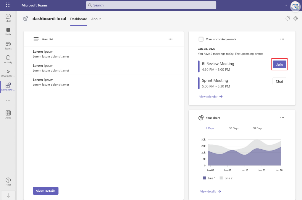 Build a dashboard in Teams Teams Microsoft Learn