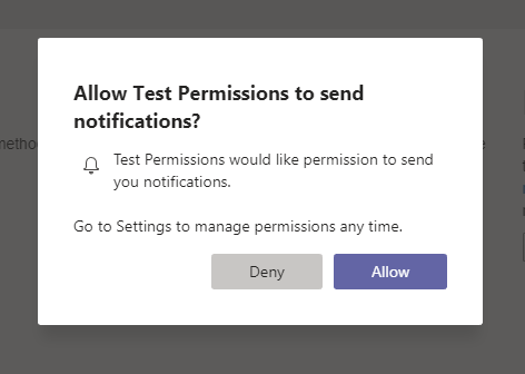 Device permission in desktop.