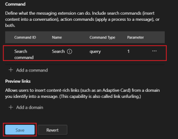 Screenshot of image showing Command added.