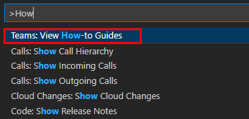 Screenshot shows the selection of View how-to guides from the list.
