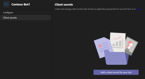 Screenshot of image showing Client secret section.