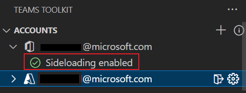 Screenshot shows the Sideloading enabled option highlighted in red.