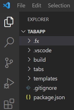 Tab app directory structure