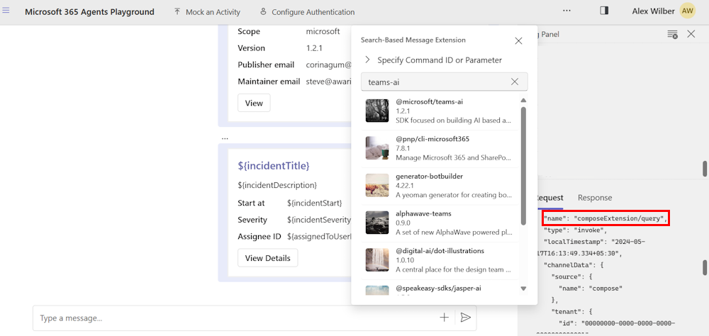 Screenshot shows the search commands invoke.