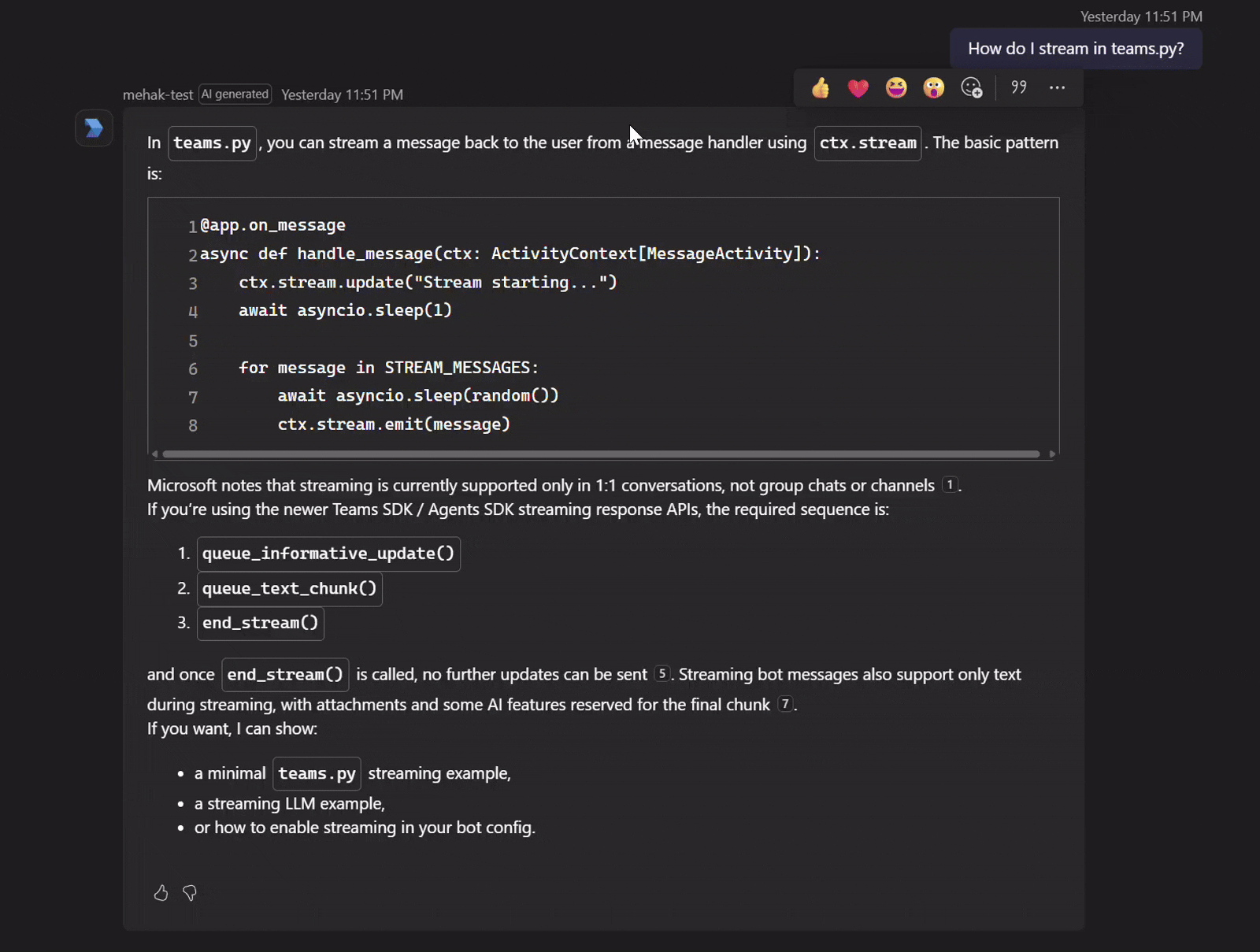Host an MCP Server from a Teams Agent - Teams | Microsoft Learn