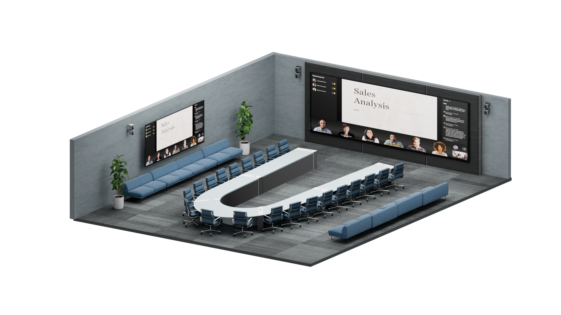 Rendering of Signature Teams Boardroom.