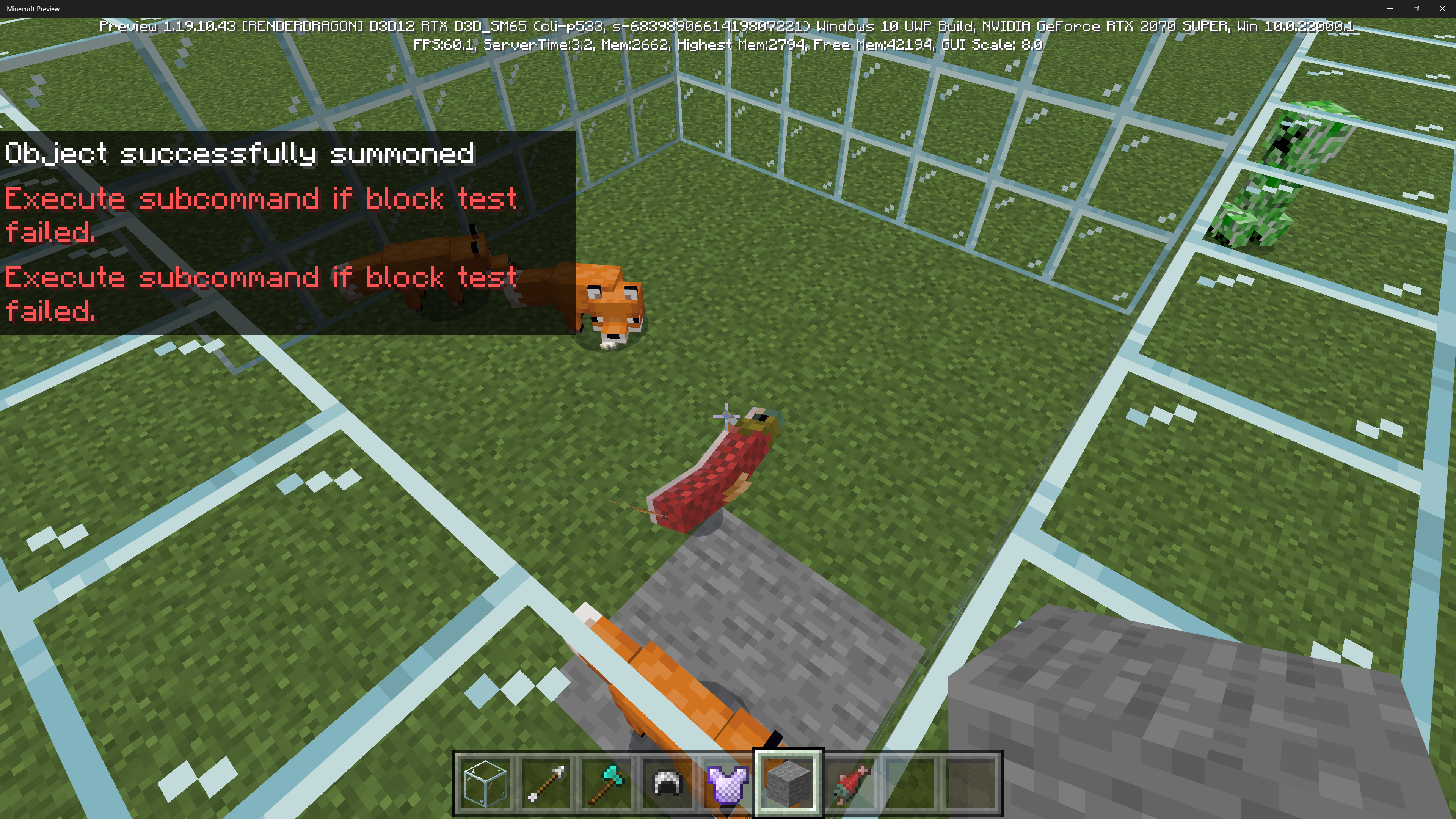 New execute command support in Minecraft version 1.19.70