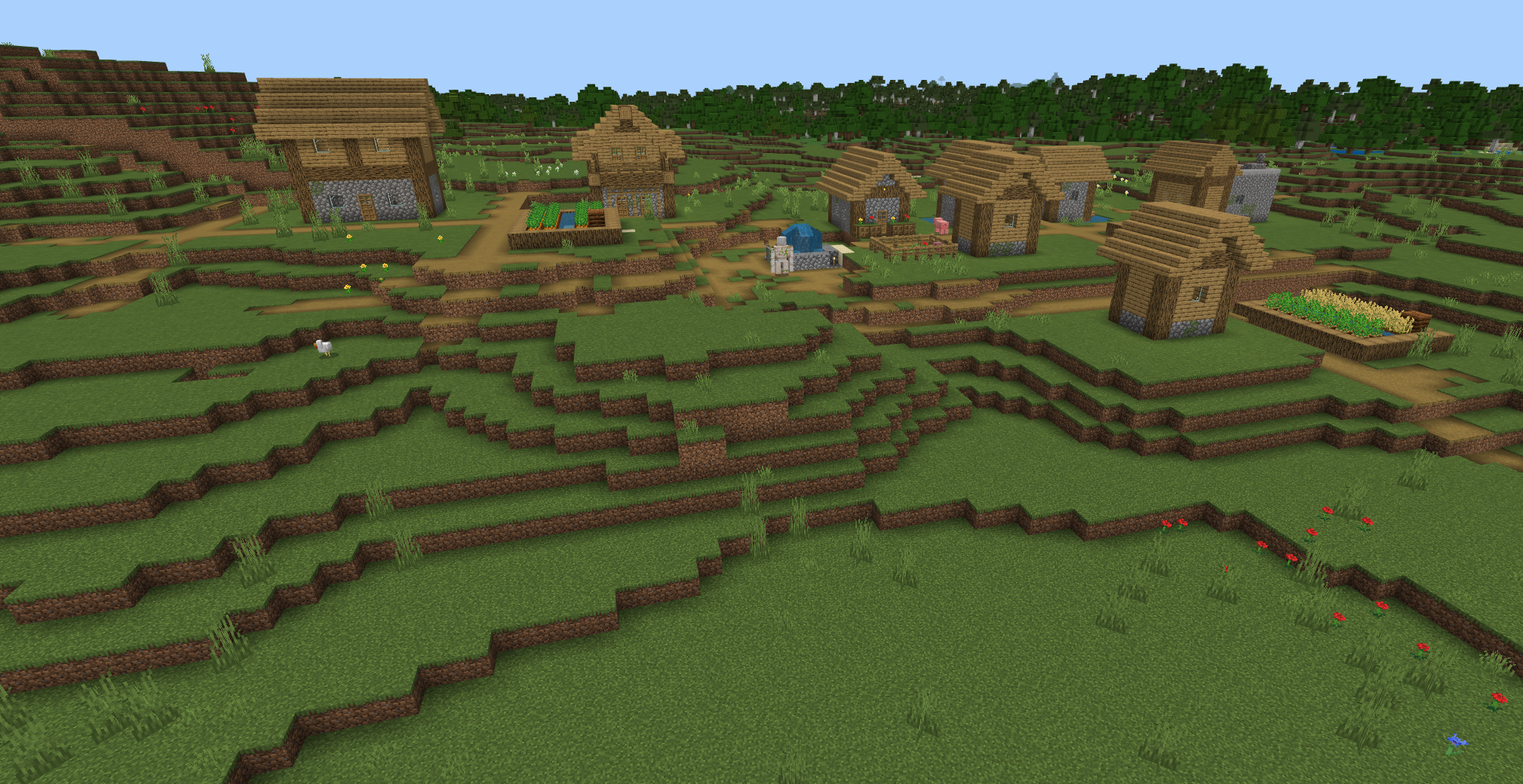 A simple village before anything is edited