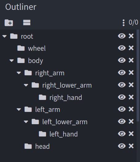 Bone listing in Blockbench