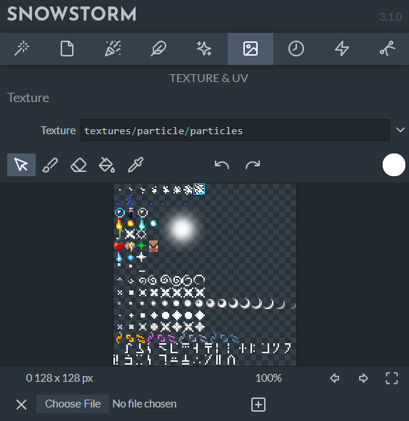 Texture selection in Snowstorm