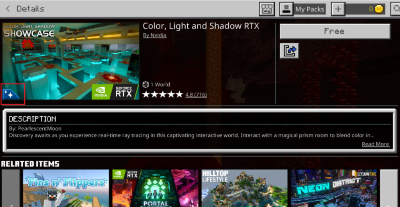 The blue icon on the marketplace downloads
