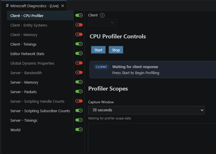 Live diagnostics in the Minecraft VS Code Debugger