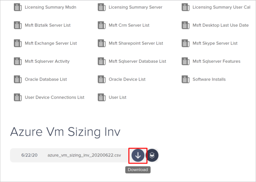 Download report on Export page