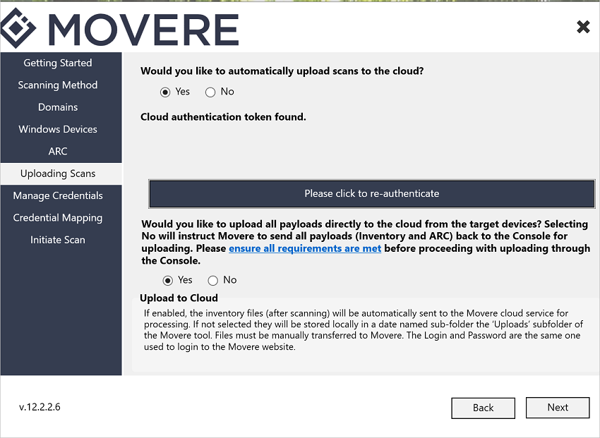 Select an upload method
