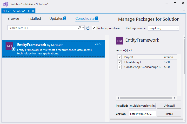 Install and manage packages in Visual Studio using the NuGet Package Manager  | Microsoft Learn