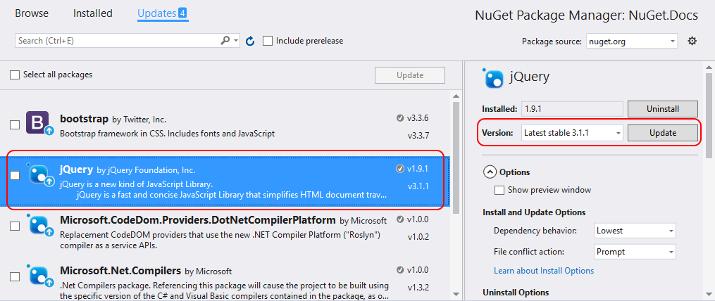 Install and manage packages in Visual Studio using the NuGet Package  Manager | Microsoft Learn