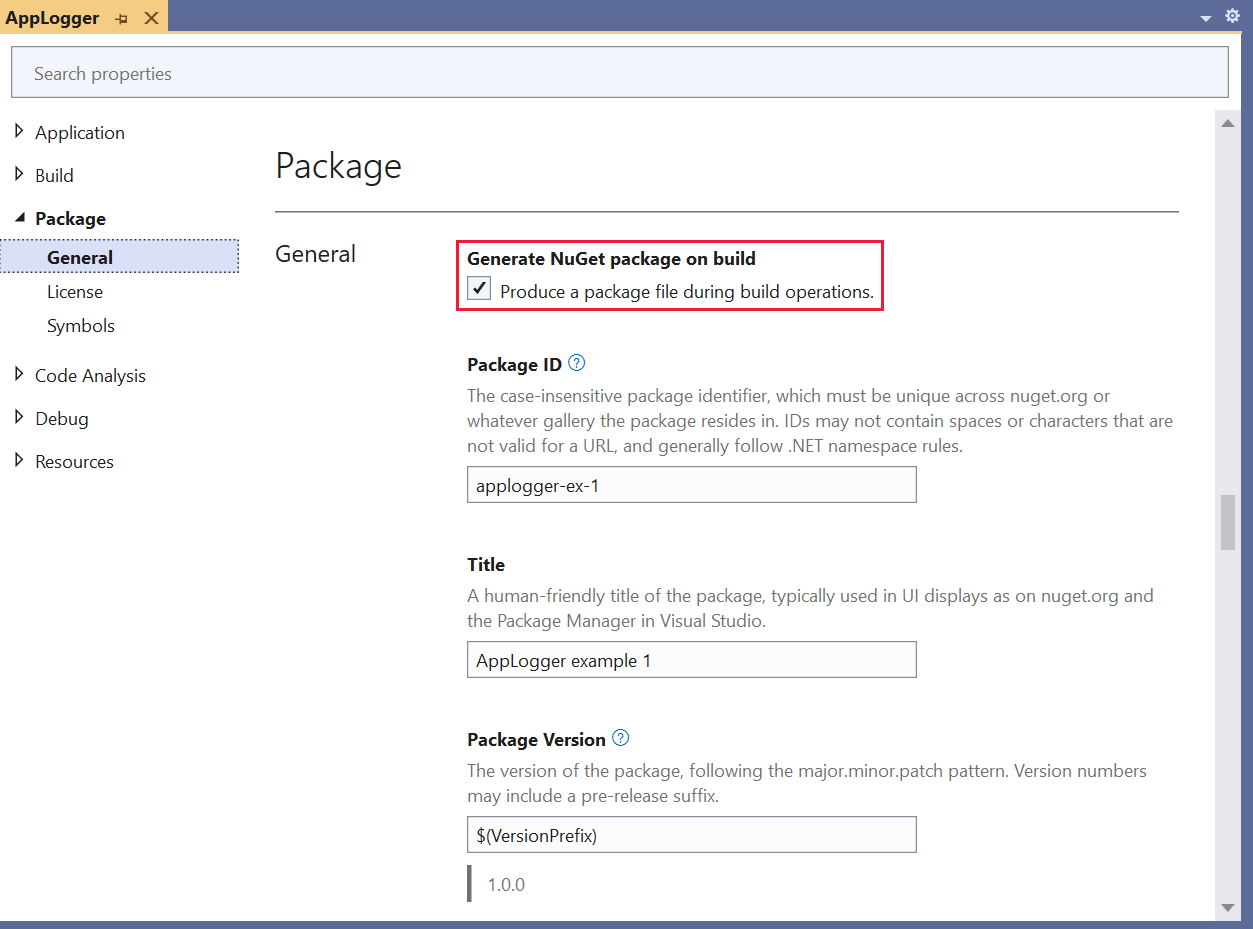 Quickstart: Create and publish a NuGet package using Visual Studio (Windows  only) | Microsoft Learn