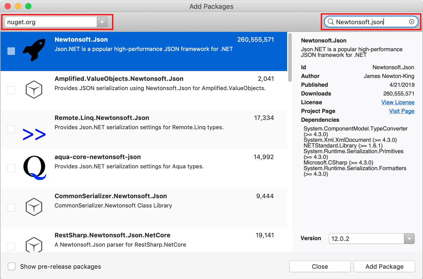 Install and use a NuGet package in Visual Studio for Mac | Microsoft Learn