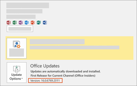 A screenshot that shows product information with the Office Insiders label.