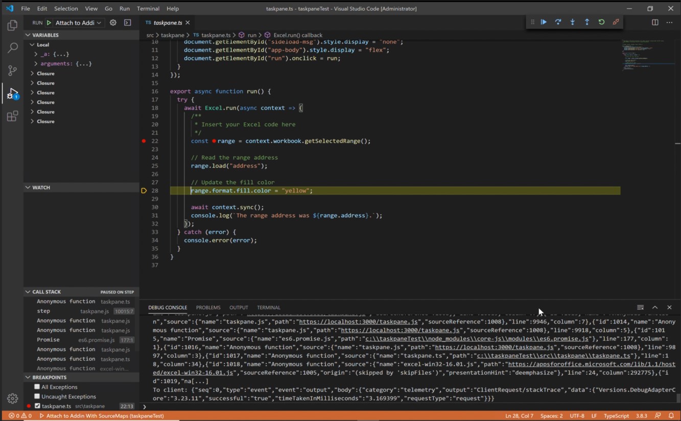 debug-add-ins-on-windows-using-visual-studio-code-and-microsoft-edge