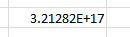 An example for a long number that's not shown correctly in Excel.